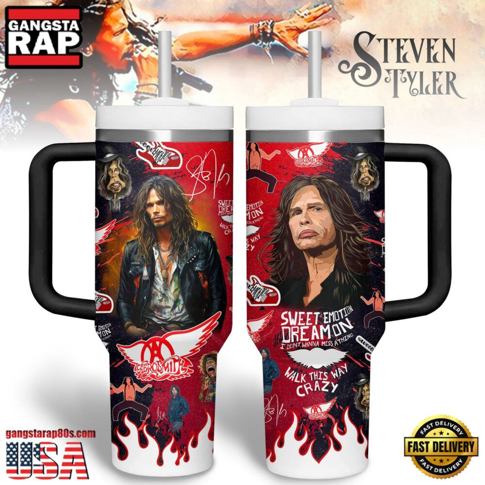 Steven Tyler Music Custom Stanley Quencher 40oz Stainless Steel Tumbler