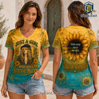 Stevie Nicks Edge of Seventeen Sunflower V-Neck T-Shirt