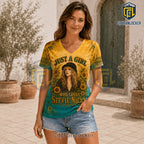 Stevie Nicks Edge of Seventeen Sunflower V-Neck T-Shirt
