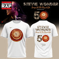 Stevie Wonder Songs in the Key of Life Performances 50th Anniversary White T Shirt