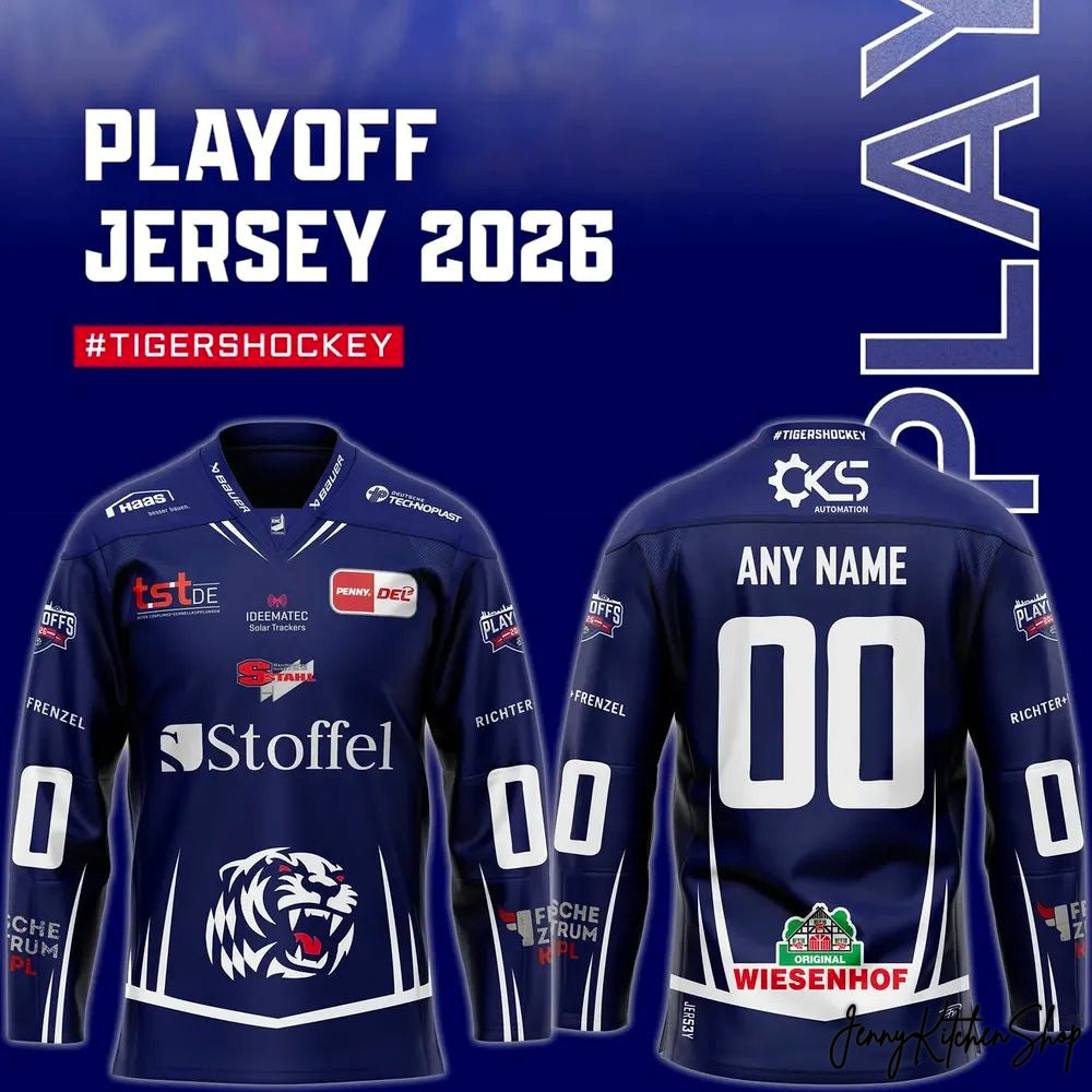 Straubing Tigers Playoff 2026 Custom Hockey Jersey