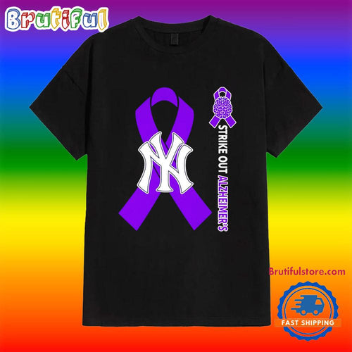 Strike out Alzheimer’s New York Yankees T Shirt
