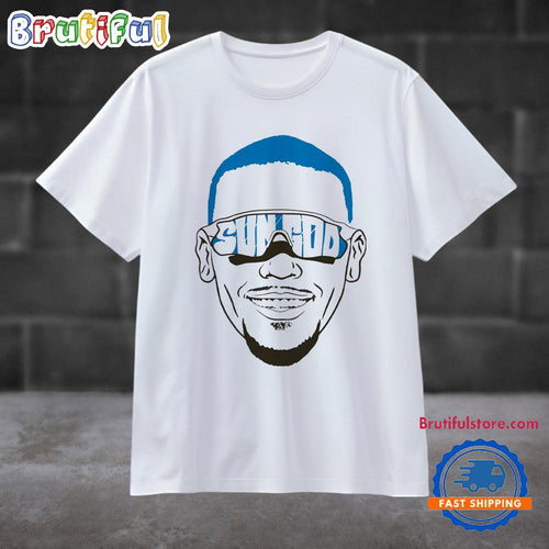 Sun God Amon Ra St Brown Big Face T Shirt