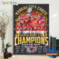 Super Bowl LIX 2024 2025 Champions Kansas City Chiefs Team Player Winner Wall Art Poster Canvas