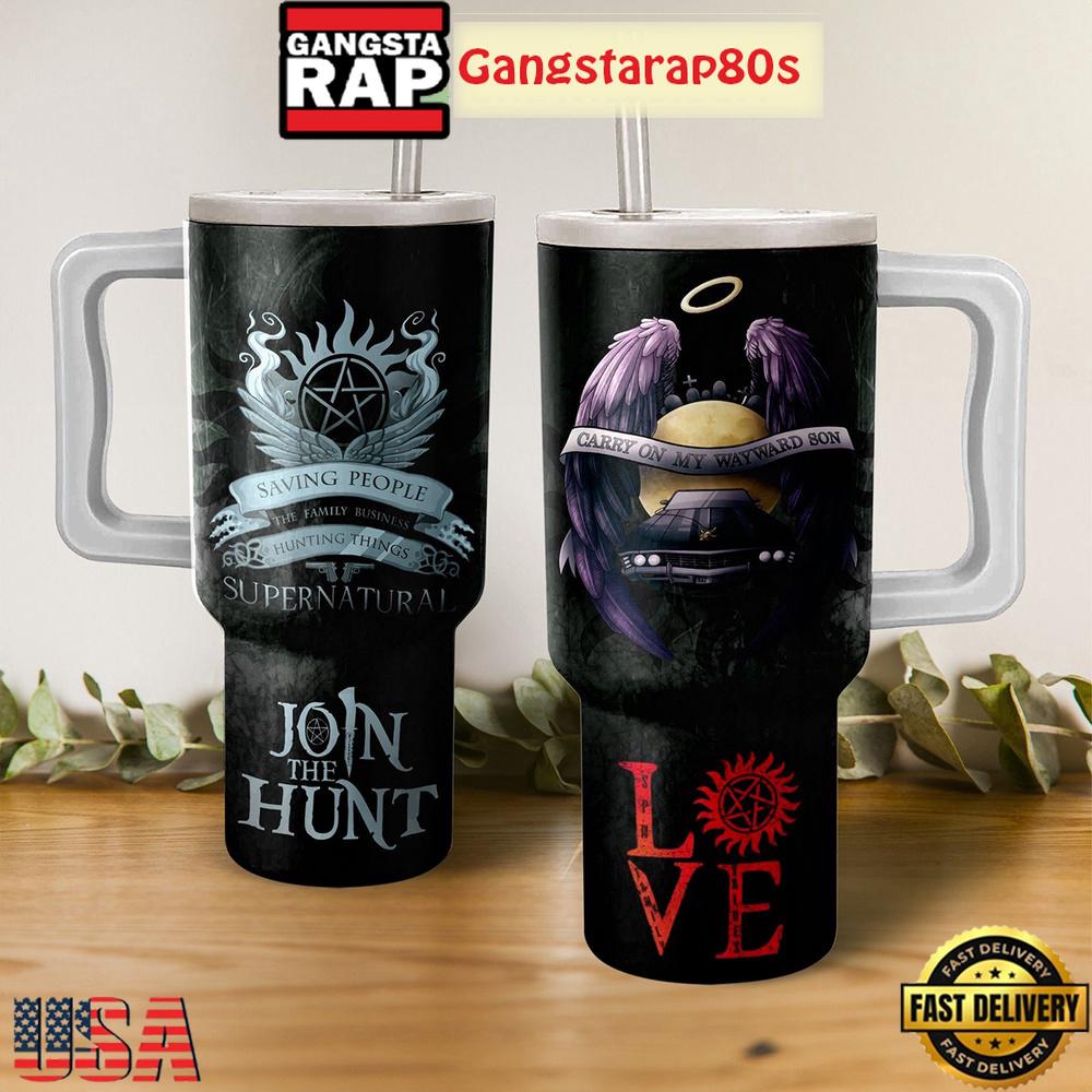 Supernatural Love Join The Hunt Fan Tumbler Cup 40oz