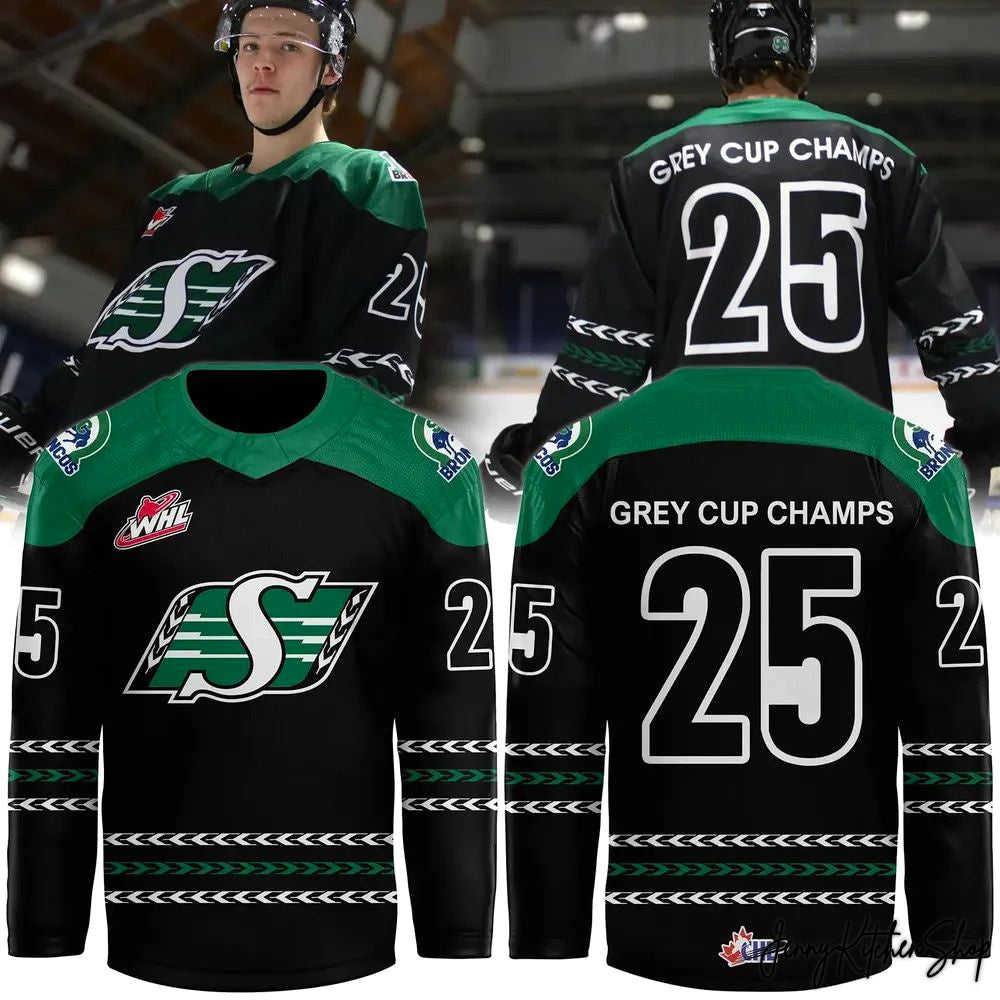 Swift Current Broncos x Saskatchewan Roughriders 2026 Special Hockey Jersey