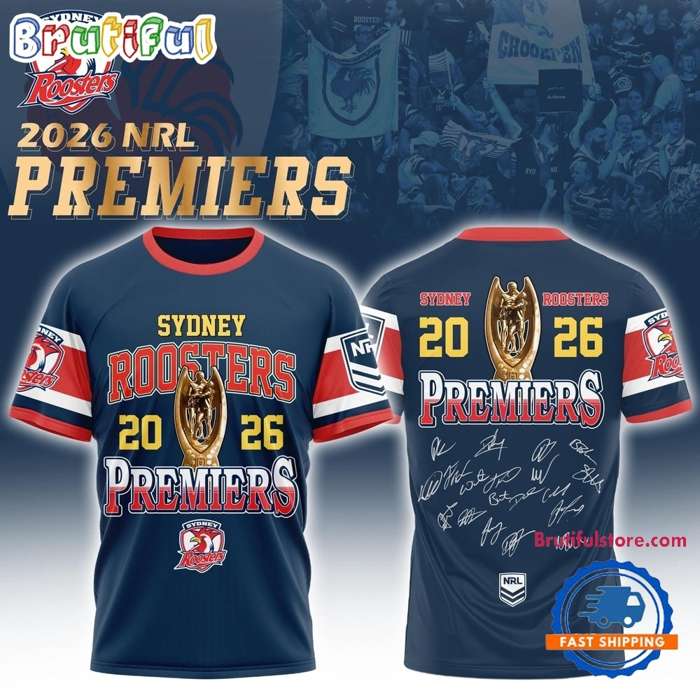 Sydney Roosters 2026 NRL Premiers Signature 3D Shirt