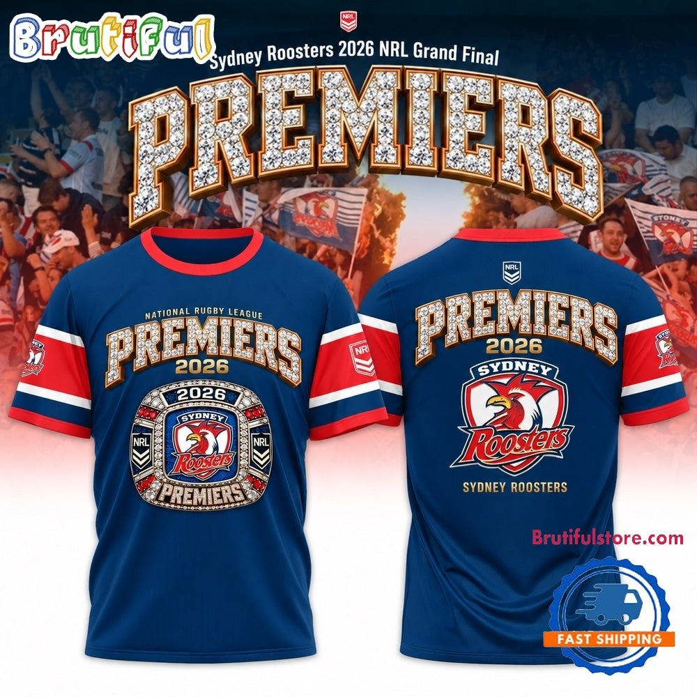 Sydney Roosters 2026 NRL Premiers Hoodie T-Shirt