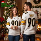 T.J. Watt 90 Pittsburgh Steelers Ugly Christmas Sweater
