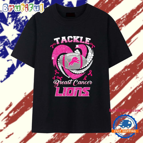 Tackle Breast Cancer Detroit Lions 2025 T Shirt