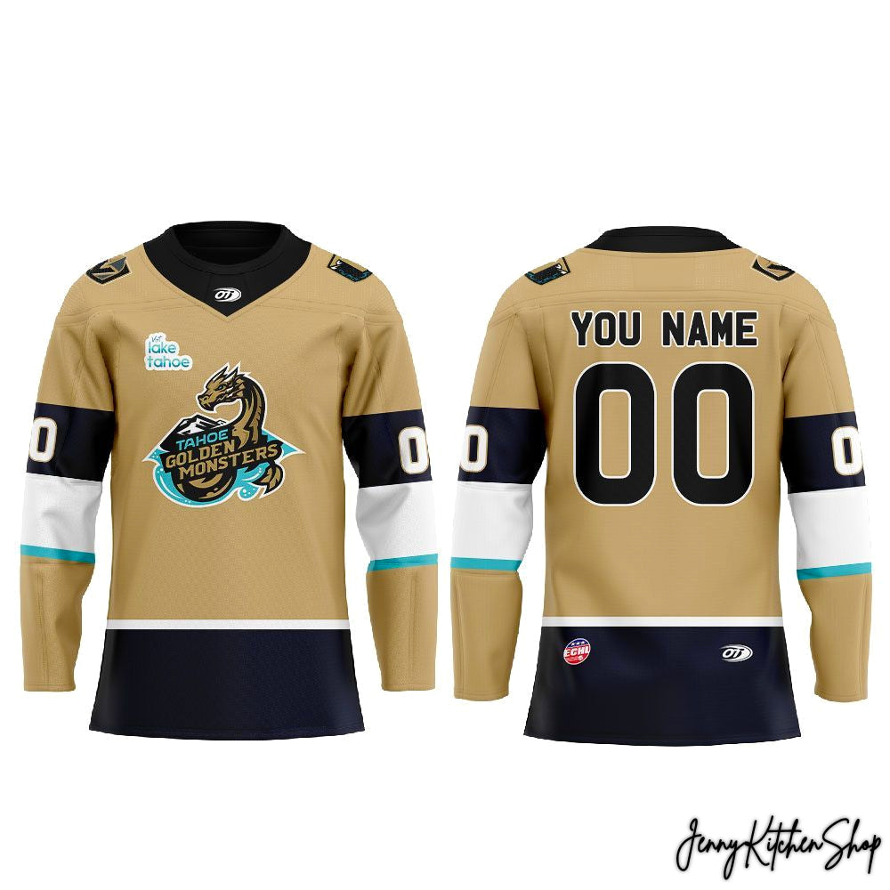 Tahoe Knight Monsters Golden Auction 2026 Custom Hockey Jersey