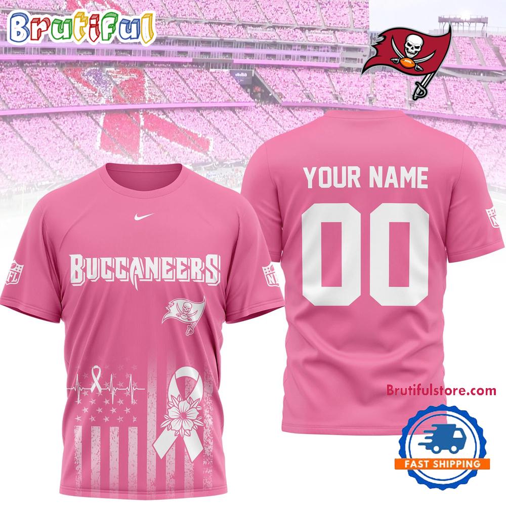 Tampa Bay Buccaneers 2026 NFL Breast Cancer Awareness Custom 3D Shirt