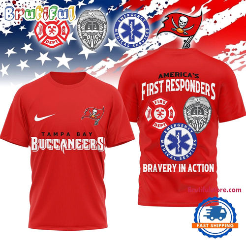 Tampa Bay Buccaneers 2026 NFL First Responders Limited 3D Shirt