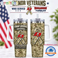 Tampa Bay Buccaneers 2026 NFL Honor Veterans Camo Stanley Tumbler