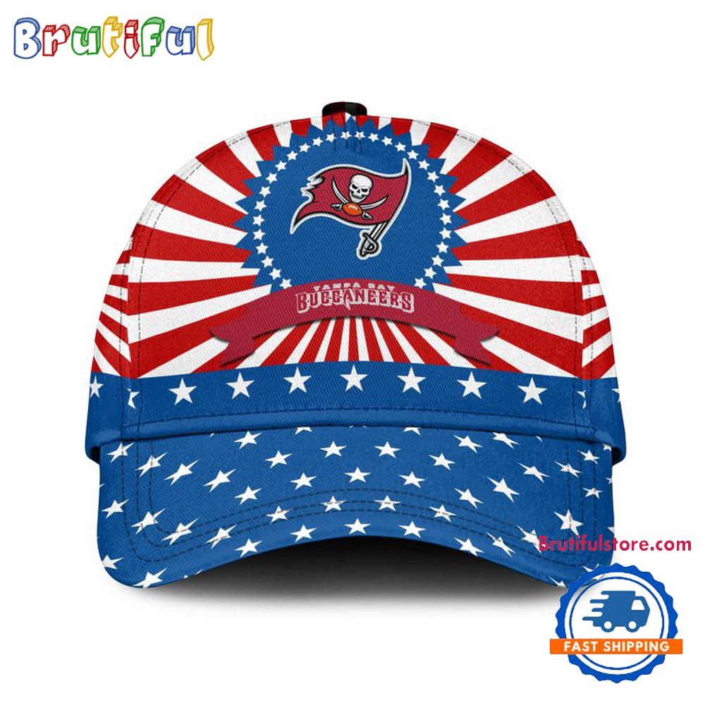 Tampa Bay Buccaneers American Flag Pattern Independence Day Baseball Cap