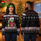 Tampa Bay Buccaneers Grinch Santa Football Custom Name Ugly Christmas Sweater
