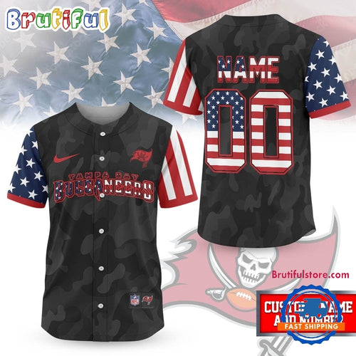Tampa Bay Buccaneers NFL American Pride Custom Baseball Jersey Shirt