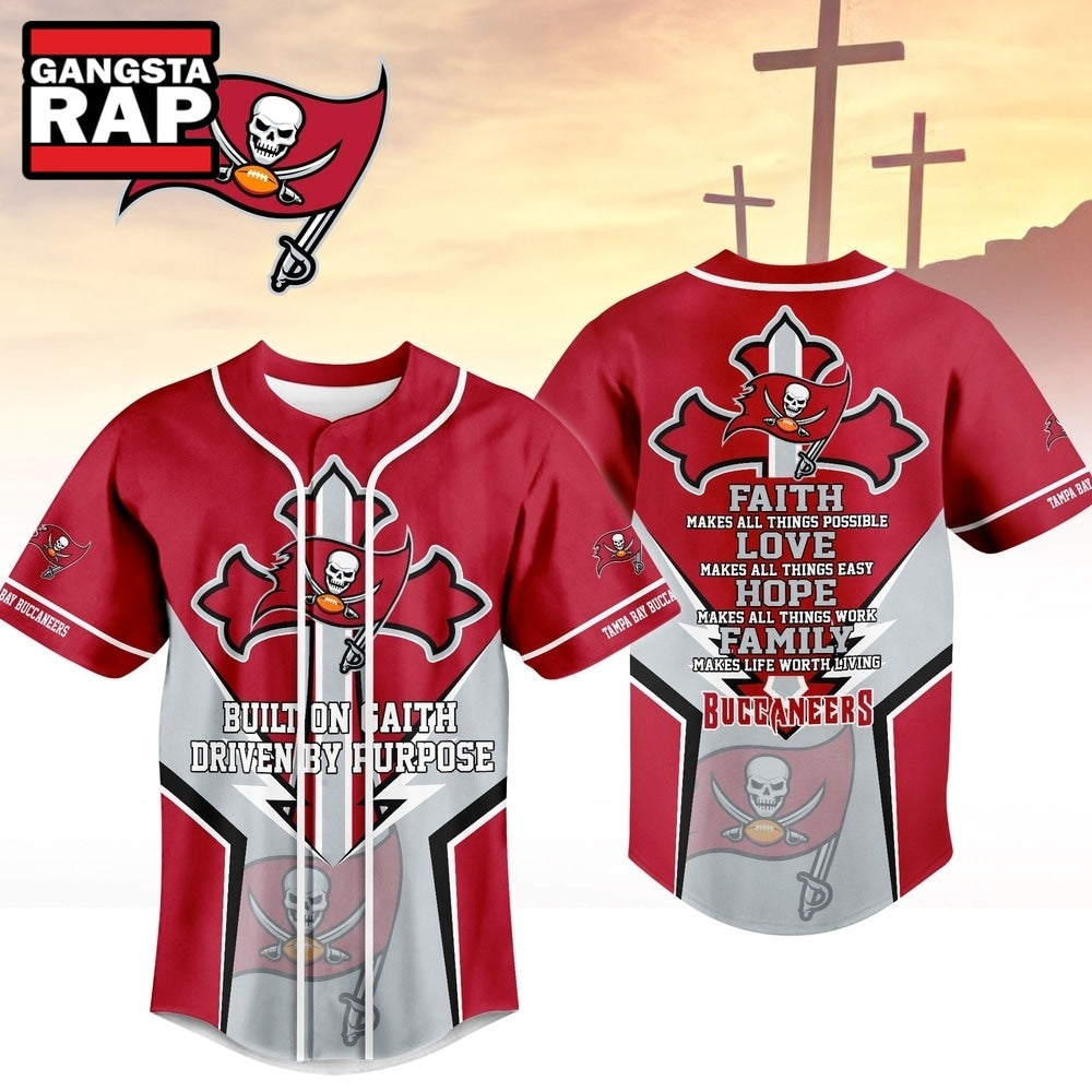 Tampa Bay Buccaneers NFL Blessed Beyond The Score Baseball Jersey
