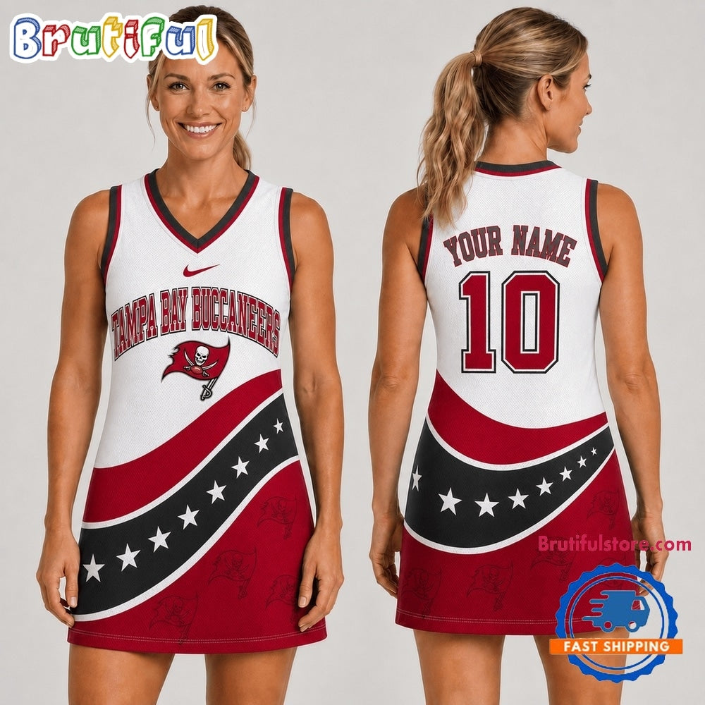 Tampa Bay Buccaneers NFL Bold Team Pride Women Basketball Jersey Dress