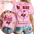 Tampa Bay Buccaneers NFL Night Shift Never Misses Game Day Halloween Nurse Unisex 3D Shirt