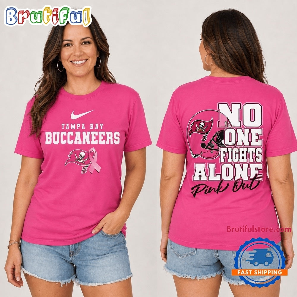Tampa Bay Buccaneers NFL No One Fight Alone Pink Out T Shirt