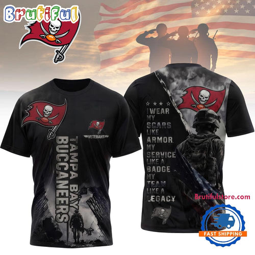 Tampa Bay Buccaneers NFL Veterans Legacy Team New Design 3D Shirt
