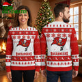 Tampa Bay Buccaneers Pirate Skull Flag And Snowflake Pattern Ugly Christmas Sweater