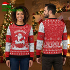 Tampa Bay Buccaneers Santa Climbing Chimney Ugly Christmas Sweater