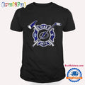 Tampa Bay Lightning Firefighter Fire Dept T Shirt