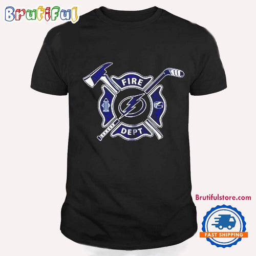 Tampa Bay Lightning Firefighter Fire Dept T Shirt