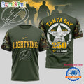 Tampa Bay Lightning NHL 250 Years US Army Limited 3D Shirt