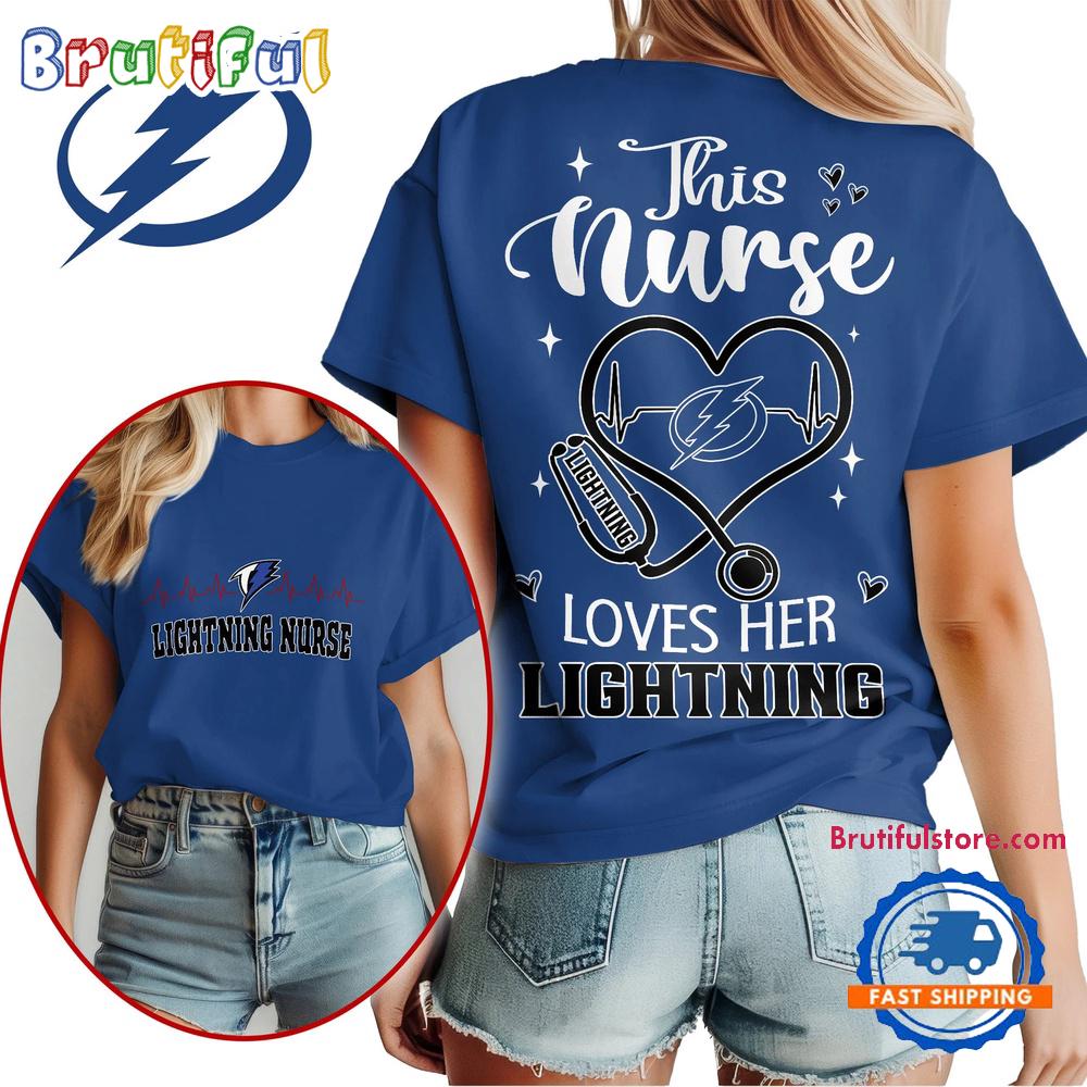 Tampa Bay Lightning NHL Nurse Appreciation Month Unisex All Over Print T Shirt