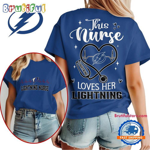 Tampa Bay Lightning NHL Nurse Appreciation Month Unisex All Over Print T Shirt