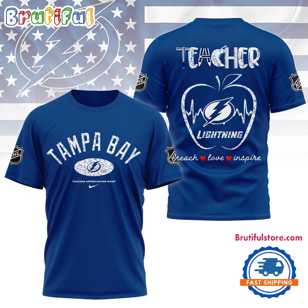 Tampa Bay Lightning NHL Teacher Appreciation Day 3D T Shirt