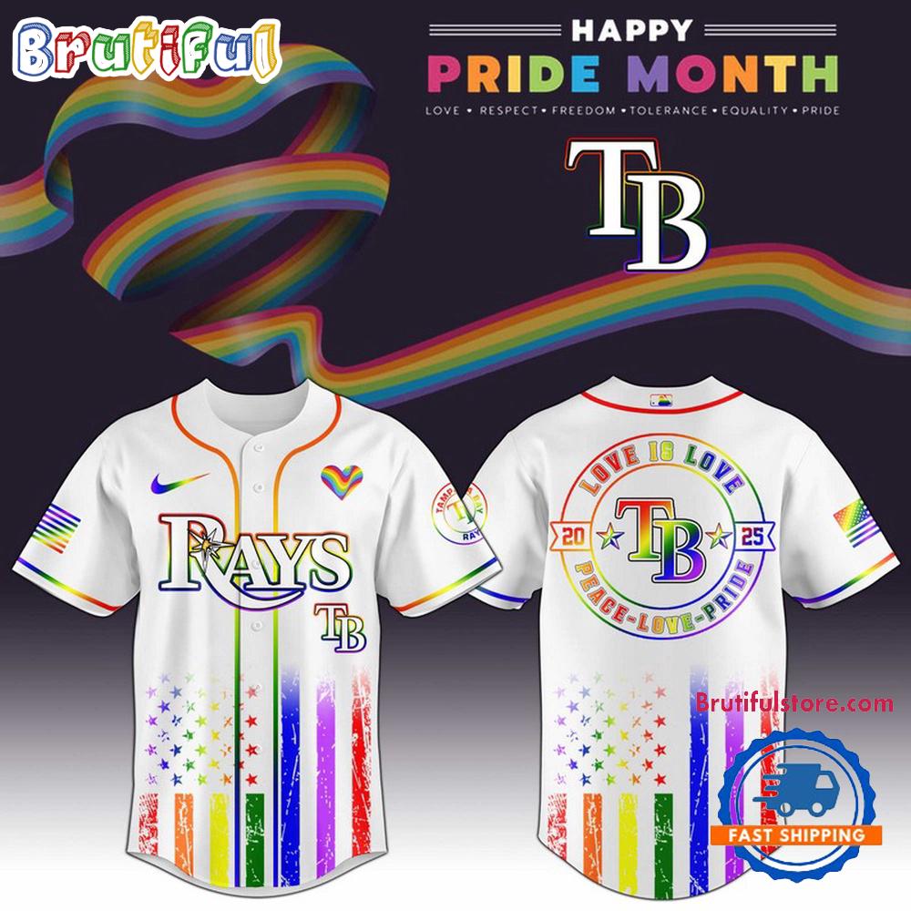 Tampa Bay Rays 2025 Happy Pride Month Limited Edition Baseball Jersey