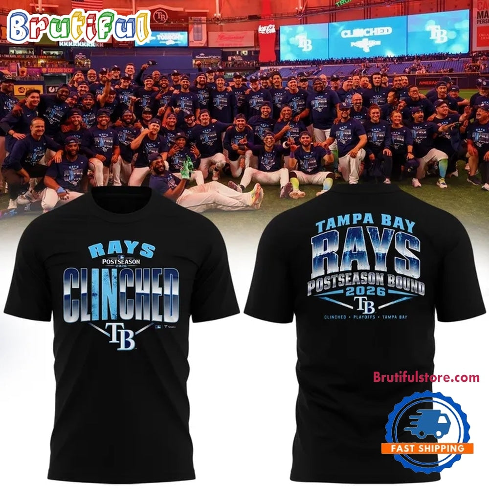 Tampa Bay Rays Black 2026 Postseason T Shirt