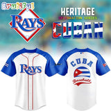 Tampa Bay Rays Cuban Heritage Celebration Baseball Jersey Shirt