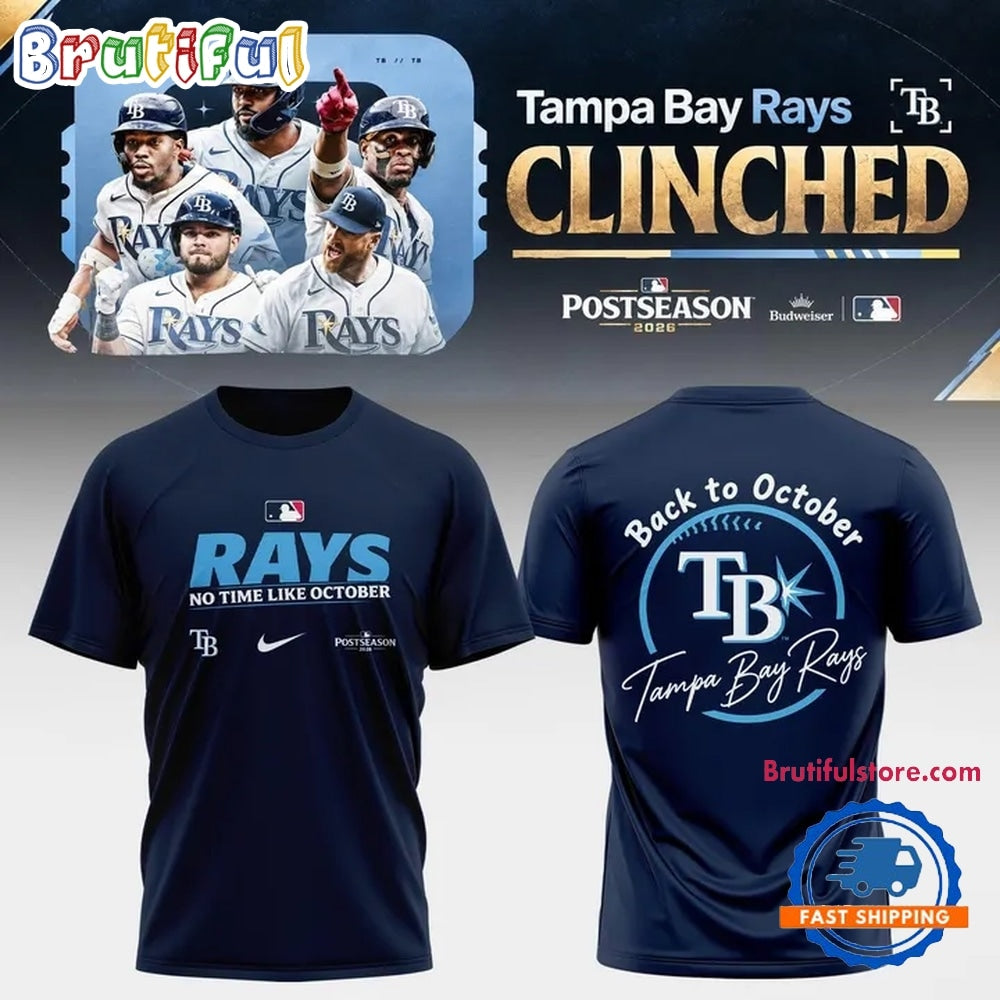 Tampa Bay Rays Shop 2026 Postseason Clinched T Shirt
