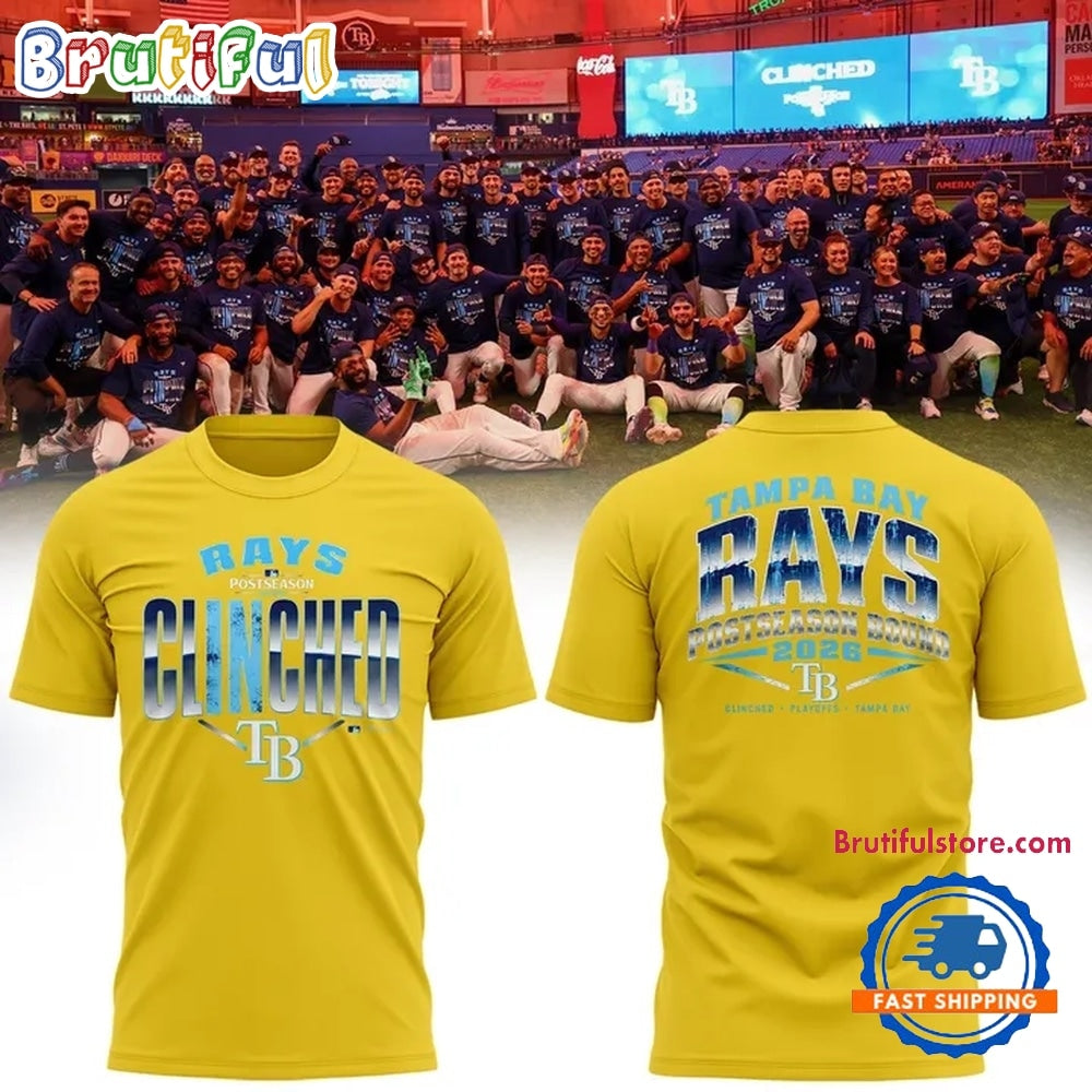 Tampa Bay Rays Yellow 2026 Postseason T Shirt