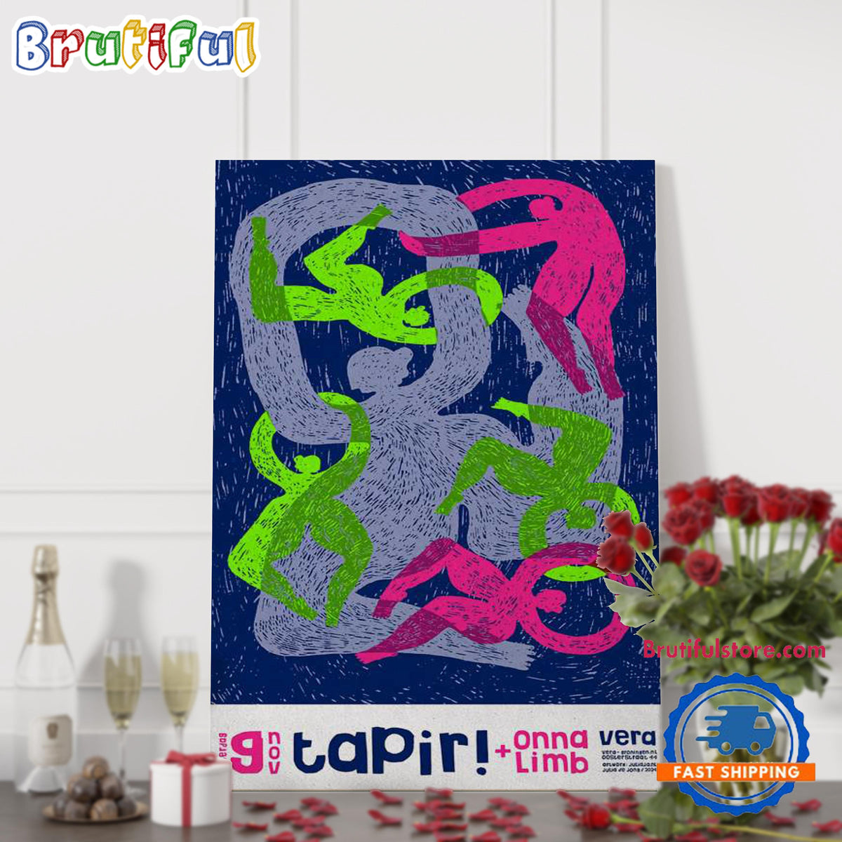 Tapir! VERA Nov 9 2024 Groningen Netherlands Tour Poster Canvas Art