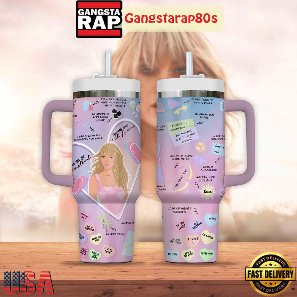 Taylor Swift Cupid Made Me Do Valentine Tumbler Cup 40oz