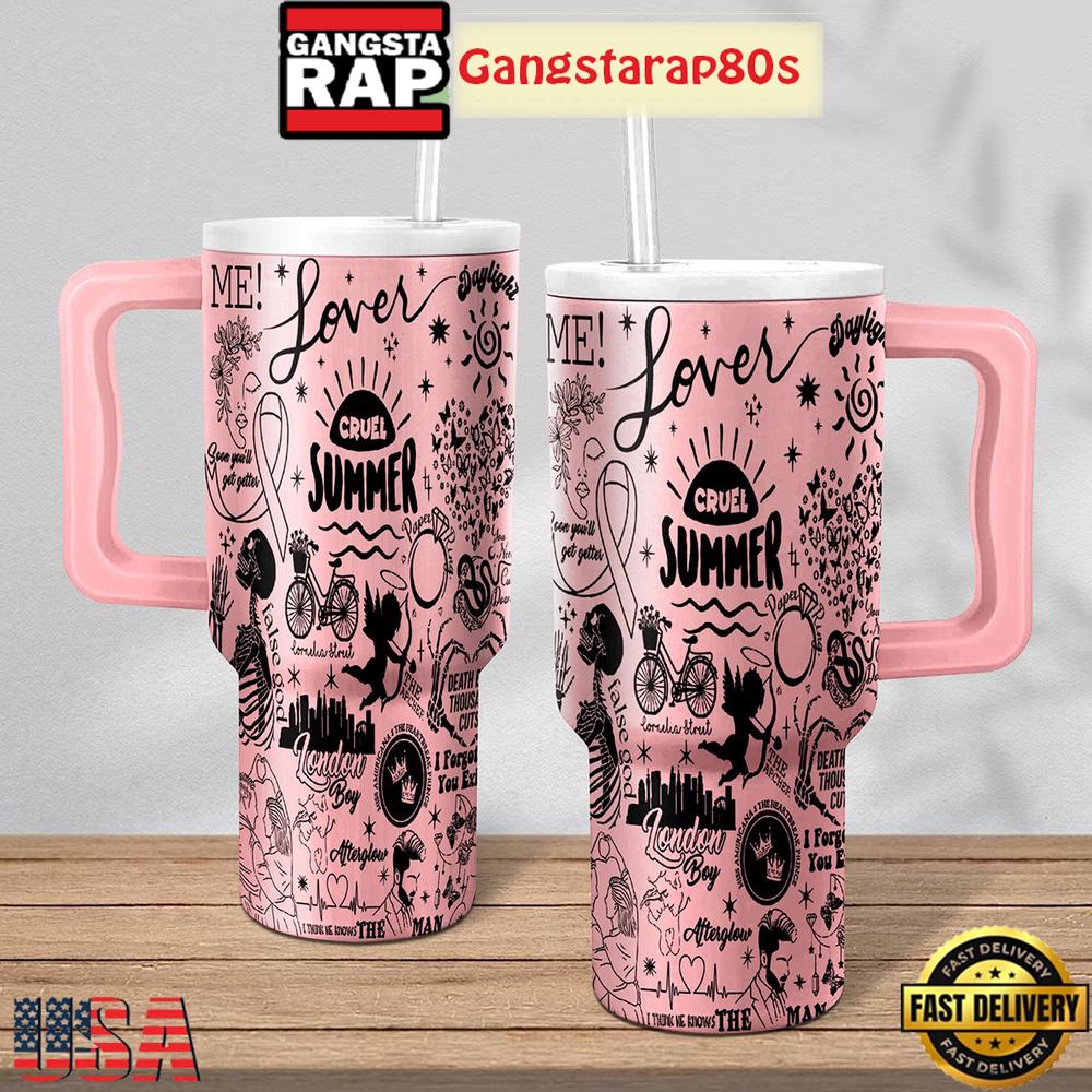 Taylor Swift Iconic Playlist Tumbler Cup 40oz