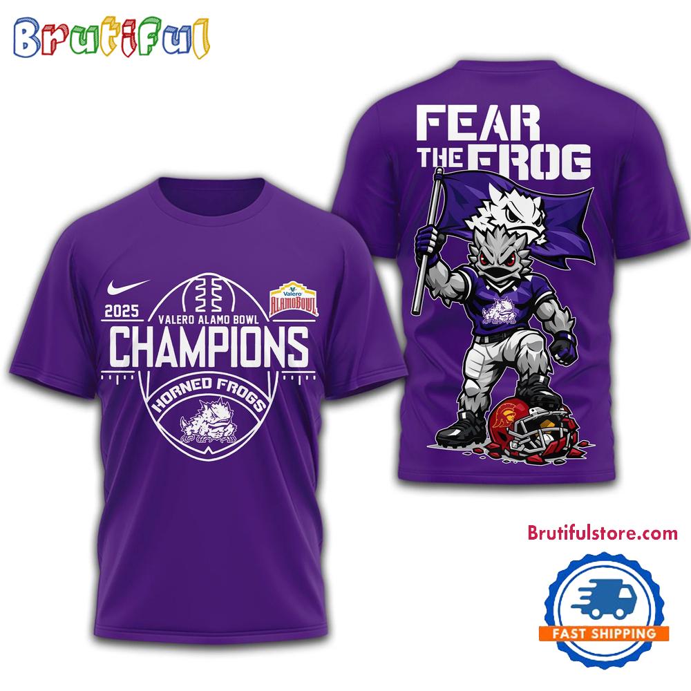 TCU Horned Frogs 2026 NCAA Valero Alamo Bowl Champions Special New 3D Shirt