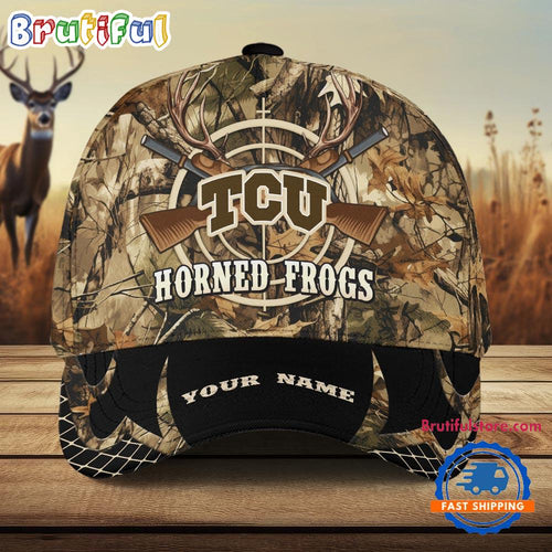 TCU Horned Frogs Camo Hunting Cap, Sport Team Camo Hunting Hats