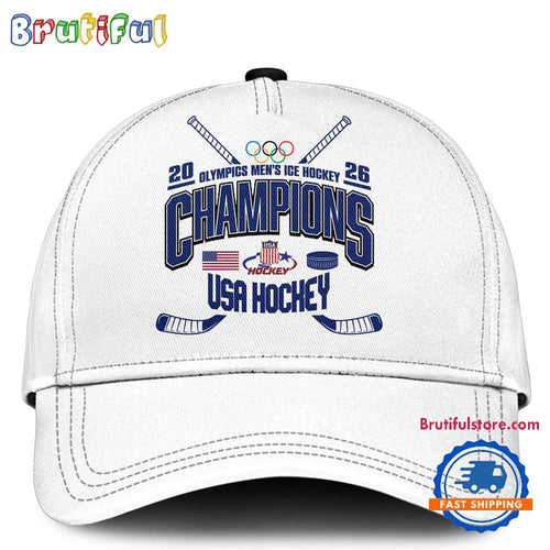 Team USA 2026 Olympic Men’s Ice Hockey Champions Limited Edition White Cap