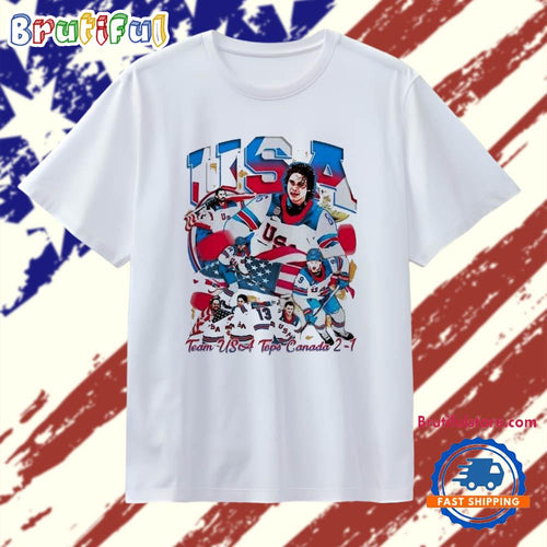 Team USA hockey topo Canada 2 1 shirt for USA Hockey T Shirt
