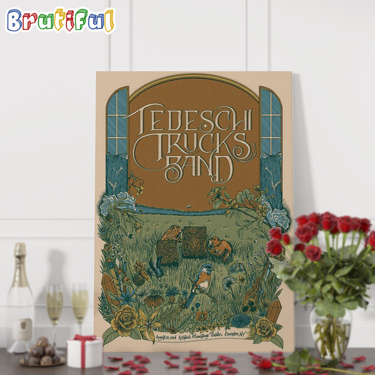Tedeschi Trucks Band Artpark Mainstage Theater Lewiston, NY August 20 2024 Wall Art Poster Canvas