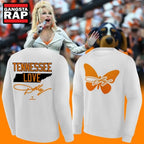 Tennessee Football Dolly Parton Signed White Hoodie T-Shirt