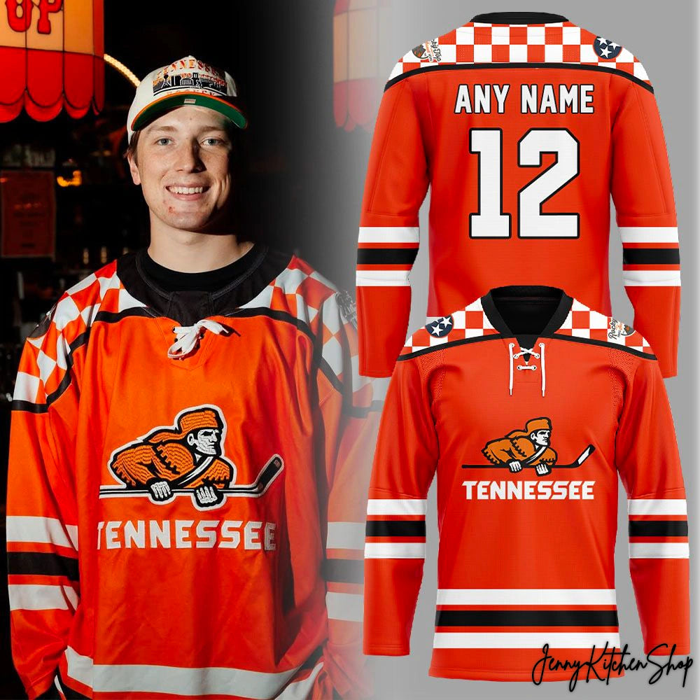 Tennessee Ice Hockey Chuck-A-Puck 2025 Orange Hockey Jersey