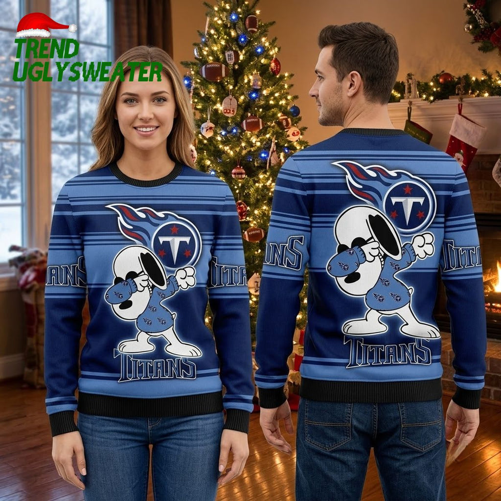 Tennessee Titans Football Dog Graphic Ugly Christmas Sweater